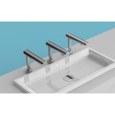 PALMER FIXTURE CO Palmer Fixture Counter Mount Touchless Faucet, Surface Spout, Brushed Stainless Steel AF0304-09